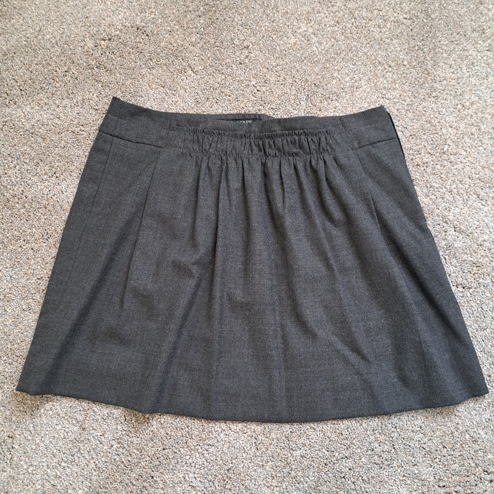 J. Crew Gray Wool Skirt Size 12 with Pockets